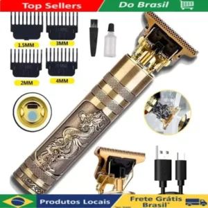 Máquina De Cortar Cabelo Parágrafo Barba Masculina Designer Aleatório Elétrico Profissional